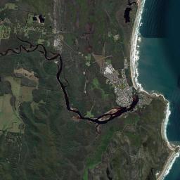 Evans Head Satellite Map