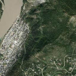 Dawson City High Resolution Satellite Map