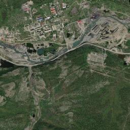 Orotukan High Resolution Satellite Map