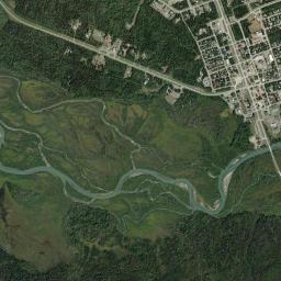 Haines Junction High Resolution Satellite Map