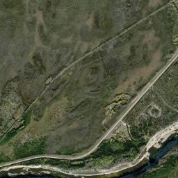 Aerial view of Alexandra Falls Fish Trackway