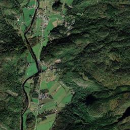 Hægebostad High Resolution Satellite Map