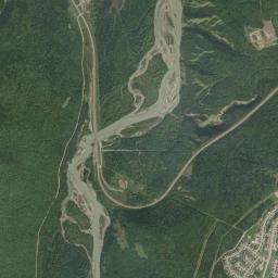 Grande Cache High Resolution Satellite Map