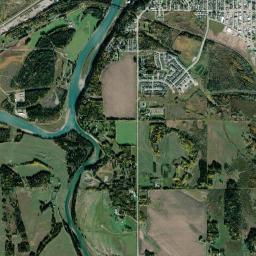 Rocky Mountain House High Resolution Satellite Map