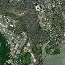 Cardiff High Resolution Satellite Map