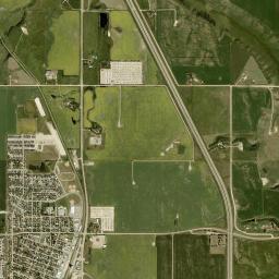 Crossfield High Resolution Satellite Map