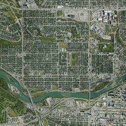 Calgary High Resolution Satellite Map