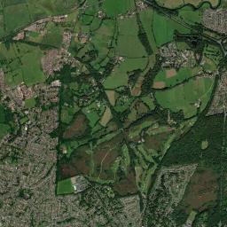 Wimborne Minster High Resolution Satellite Map