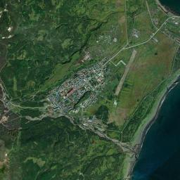 Severo-Kuril’sk High Resolution Satellite Map