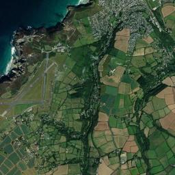 Perranporth High Resolution Satellite Map