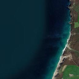 Aerial view of Chapel Porth Beach