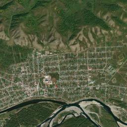 Ust’-Koksa High Resolution Satellite Map