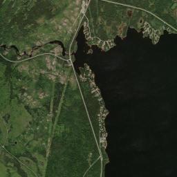 Aerial view of Flat Water Pond roadcuts