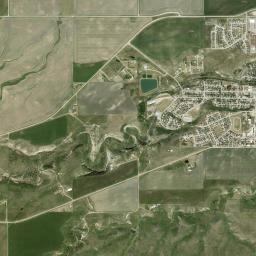 Pincher Creek High Resolution Satellite Map