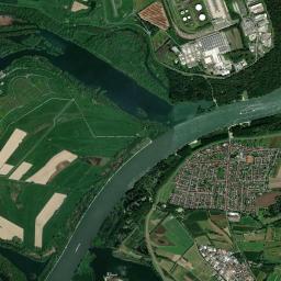 Oberhausen-Rheinhausen High Resolution Satellite Map