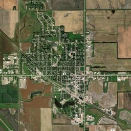 Langdon High Resolution Satellite Map