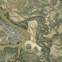 Yrghyz High Resolution Satellite Map