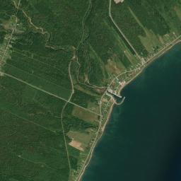 Aerial view of Plage de L'Anse-à-Beaufils