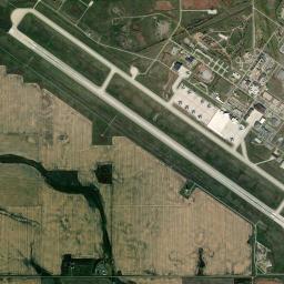 Minot Air Force Base High Resolution Satellite Map