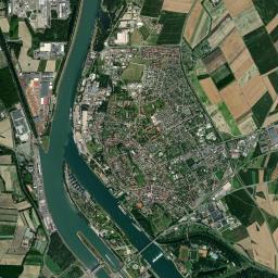 Breisach am Rhein High Resolution Satellite Map