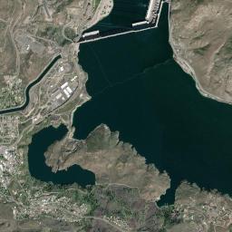 Grand Coulee High Resolution Satellite Map
