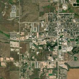 Watford City High Resolution Satellite Map