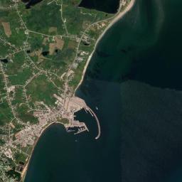 Aerial view of Cap-aux-Meules gypsum cliffs