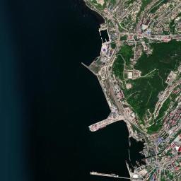 Korsakov High Resolution Satellite Map