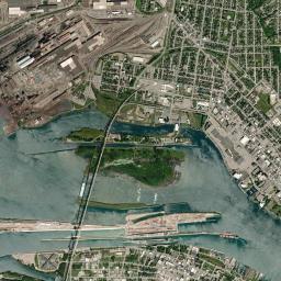 Sault Ste. Marie High Resolution Satellite Map
