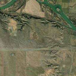 Aerial view of Yellowstone River - Rosebud Access
