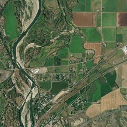 Aerial view of Yellowstone River (Billings area)