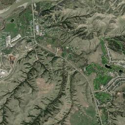 Aerial view of Yellowstone River - Blue Creek Access