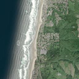 Rockaway Beach High Resolution Satellite Map