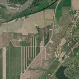 Aerial view of Yellowstone River - Laurel Sportsman Access