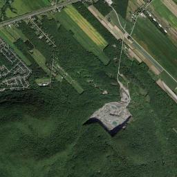 Aerial view of Poudrette Quarry (Mont Saint-Hilaire)