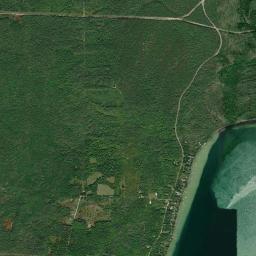 Aerial view of Burt Lake Beach
