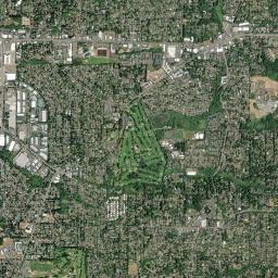 Raleigh Hills High Resolution Satellite Map