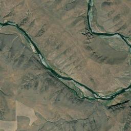 Aerial view of John Day River at Cottonwood Canyon State Park