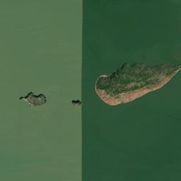 Aerial view of Five Islands