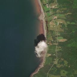 Aerial view of Scots Bay Beach