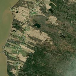 Aerial view of Cheverie shore