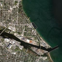 Menominee High Resolution Satellite Map