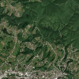 Cazin High Resolution Satellite Map