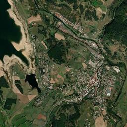 Langogne High Resolution Satellite Map