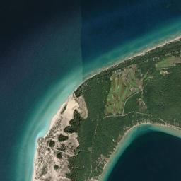 Aerial view of Point Betsie Lighthouse