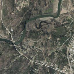Aerial view of Lamoille River