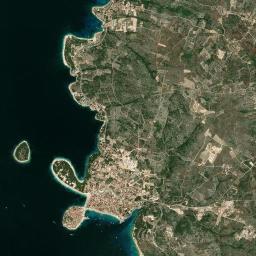 Primošten High Resolution Satellite Map