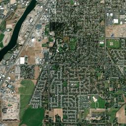 Idaho Falls High Resolution Satellite Map