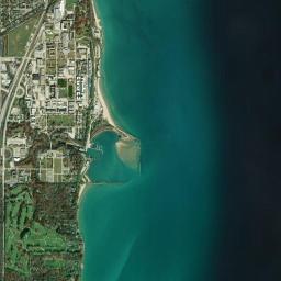 North Chicago High Resolution Satellite Map