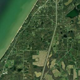 Lake Michigan Beach High Resolution Satellite Map